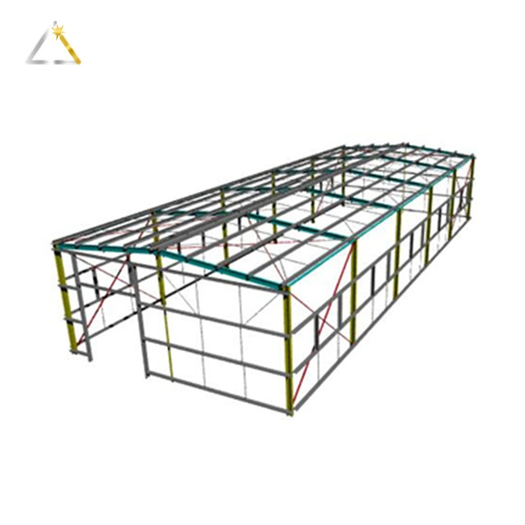 Low Cost Modern Galvanized Metal Construction Materials Industrial Steel Structure for Warehouse Workshop Hangar Garage