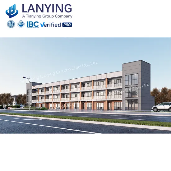 High Strength Sturdy Prefab Steel Frame Building Prefabricated Dormitory Structure for School & Office Building