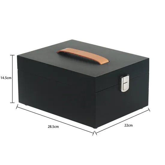 Home Decoration Europe Lockable Pine Small Wooden Treasure Jewelry Storage Box for Craft 