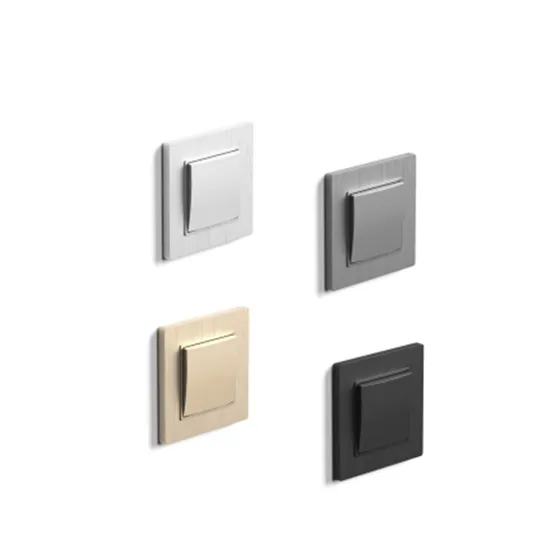 EU/UK Big Push Button PC Brushed Surface Panel Black 1 Gang 1 Way Light Electric Touch Wall Home Switch and Socket 